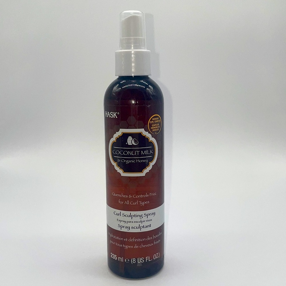 1 Hask Coconut Milk & Organic Honey Curl Sculpting Spray, Controls Frizz, 8 oz